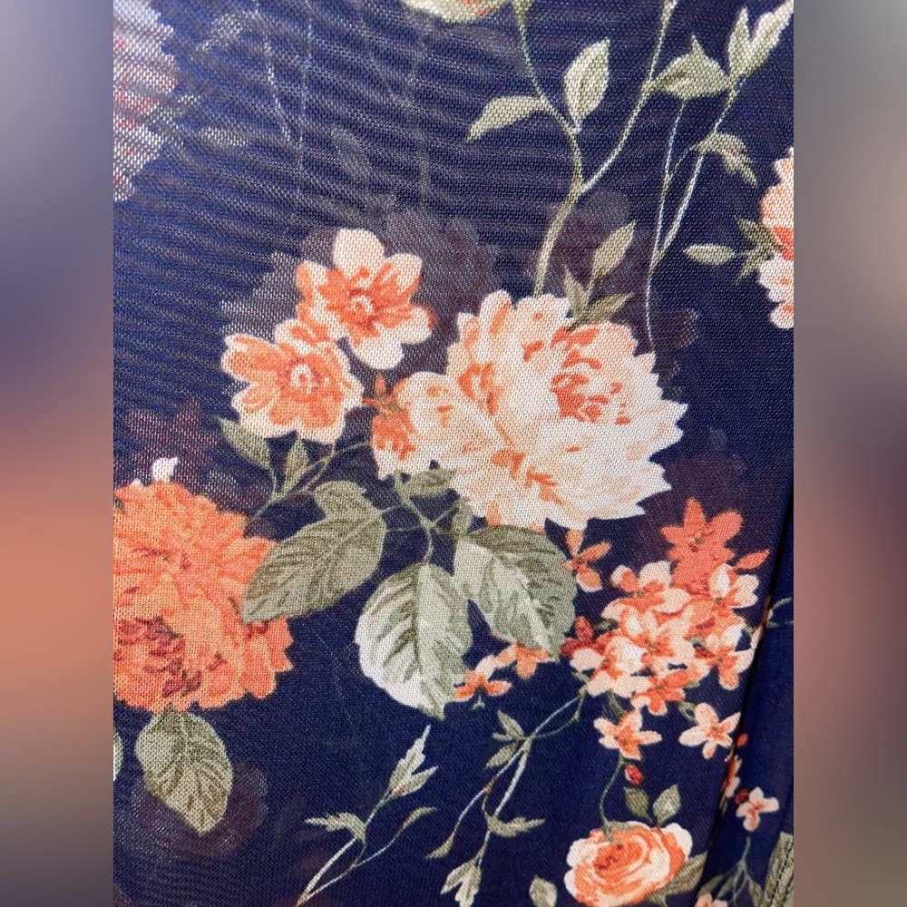 Ultra Flirt Floral Kimono/Duster - Picture 3 of 6
